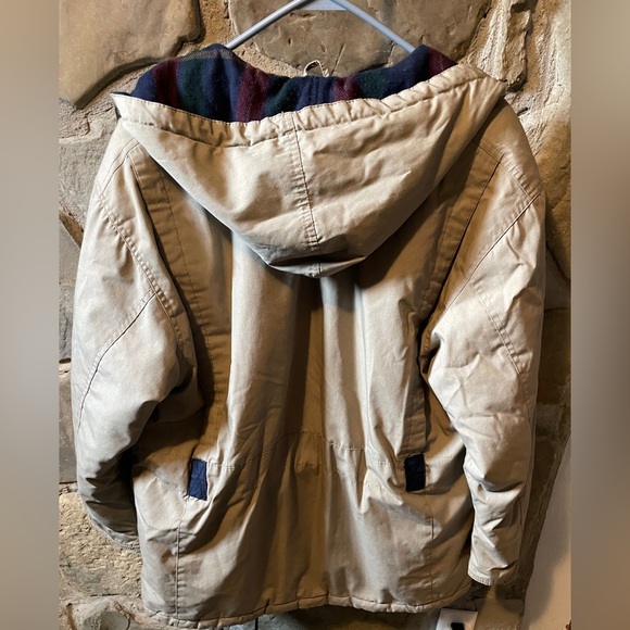 CS Essentials Medium Women’s Beige Parka Coat with Hood - Picture 14 of 14